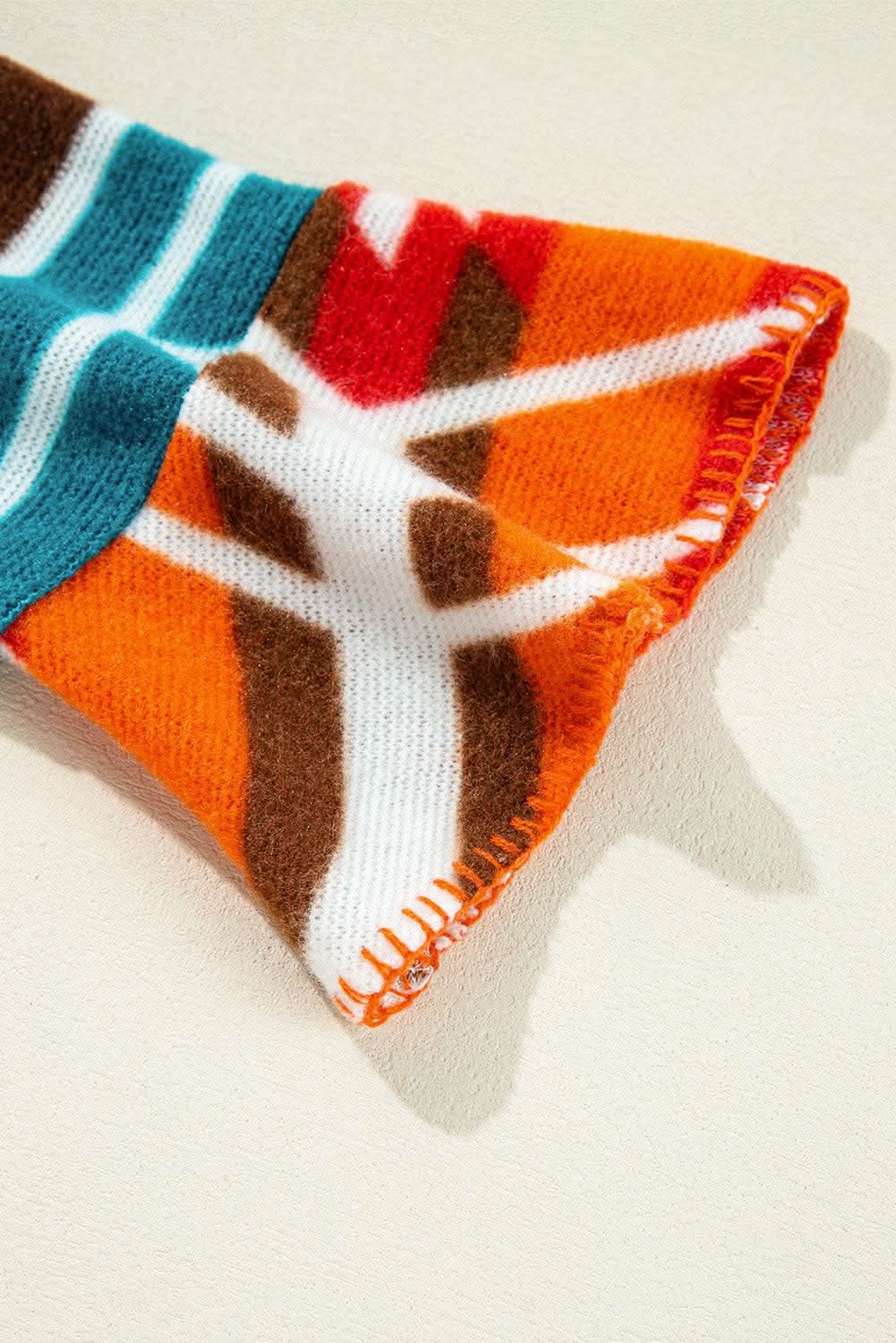 Sky blue aztec bell sleeve jacket - Love Salve